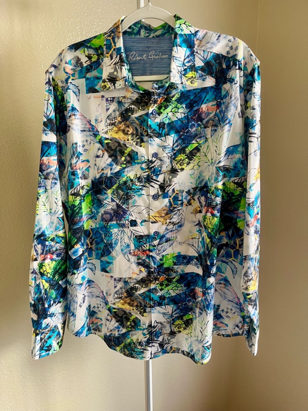 Robert Graham CONNOR Floral Abstract Classic Fit Shirt Size XL